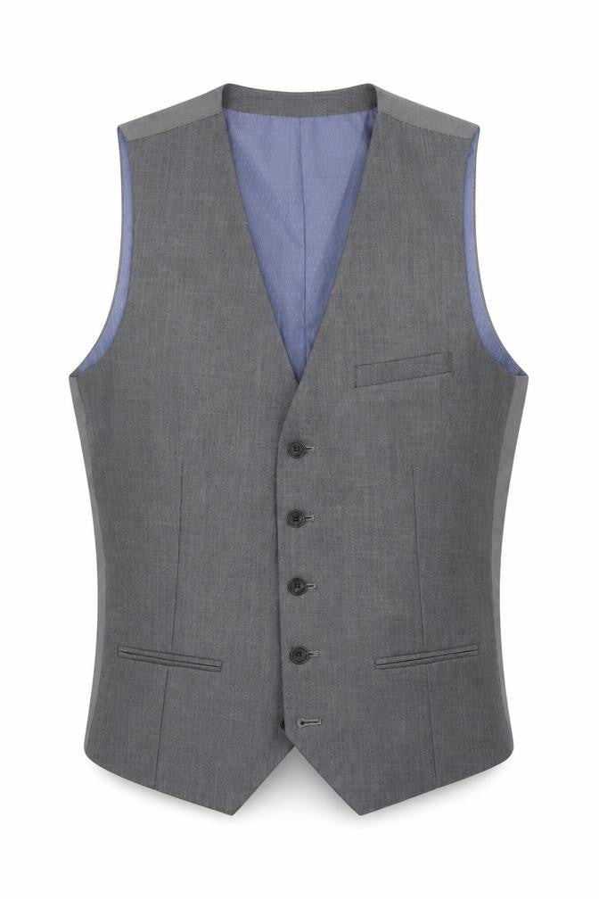 Cedarwood State Mens Grey Jacket Suit Waistcoat Size M