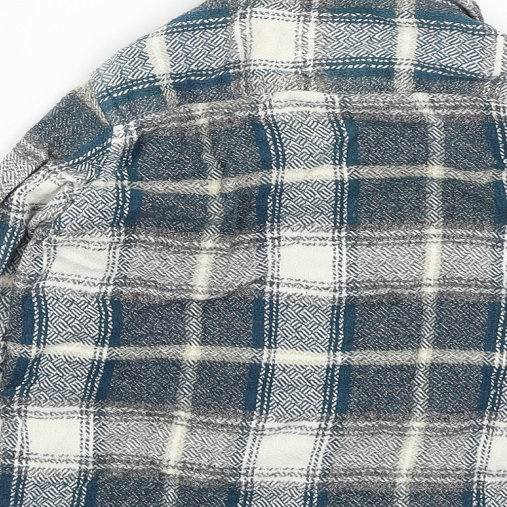 TU Boys Blue Plaid  Basic Button-Up Size 3 Years