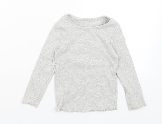 George Girls Grey   Basic T-Shirt Size 2-3 Years