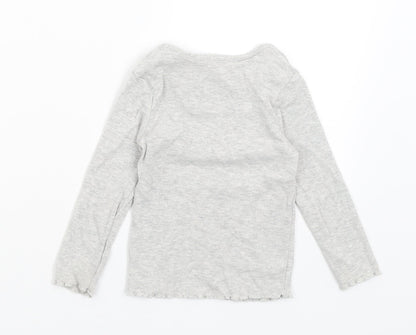 Back view of George girls’ grey basic t-shirt, size 2-3, years