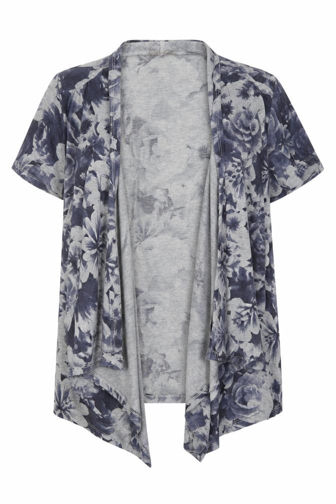 Soon Womens Blue Floral  Wrap Jumper Size 16