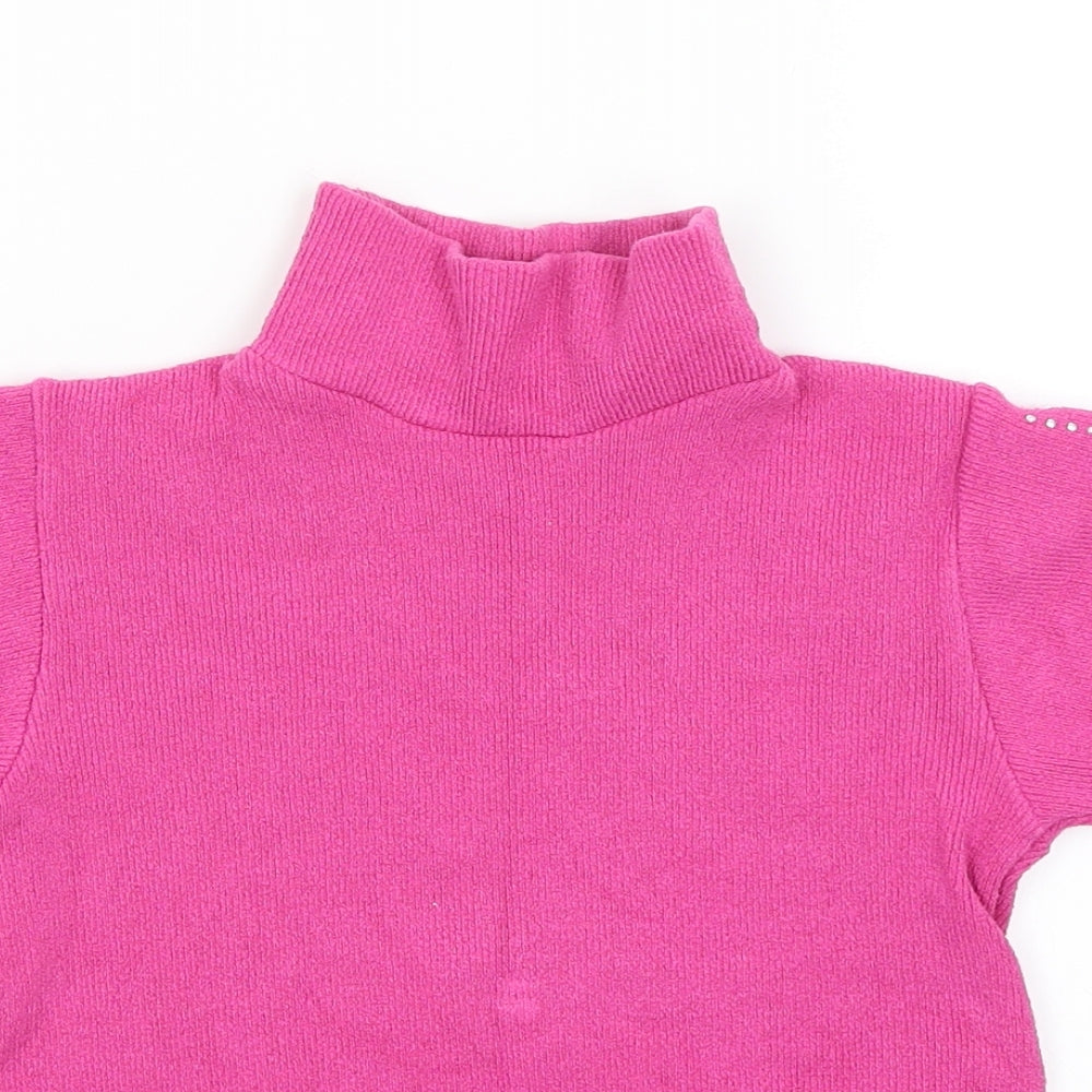 Yaprak Girls Pink   Basic T-Shirt Size 7-8 Years