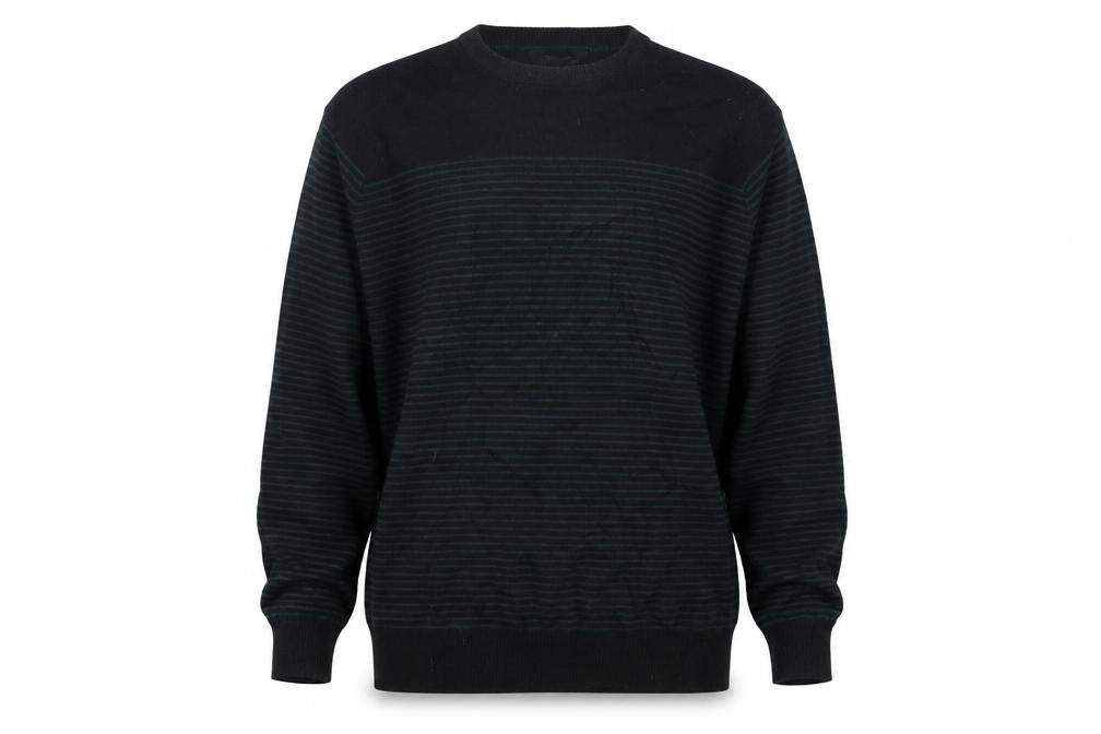 Cedarwood State Mens Blue Striped Pullover Jumper Size S