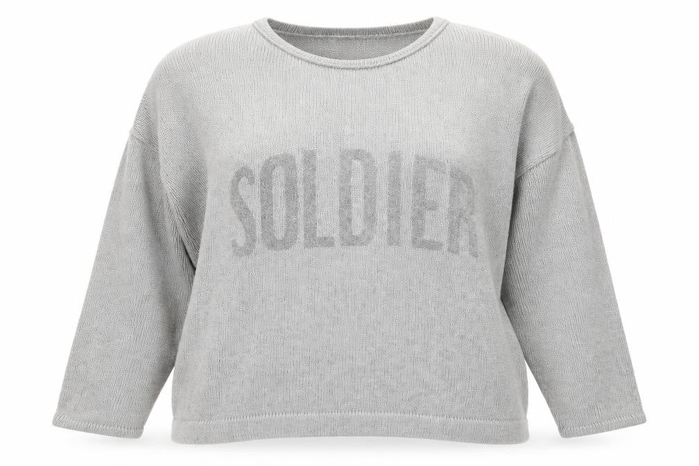 Illustrated People Womens Grey  Knit Pullover Jumper Size M  - Oversized