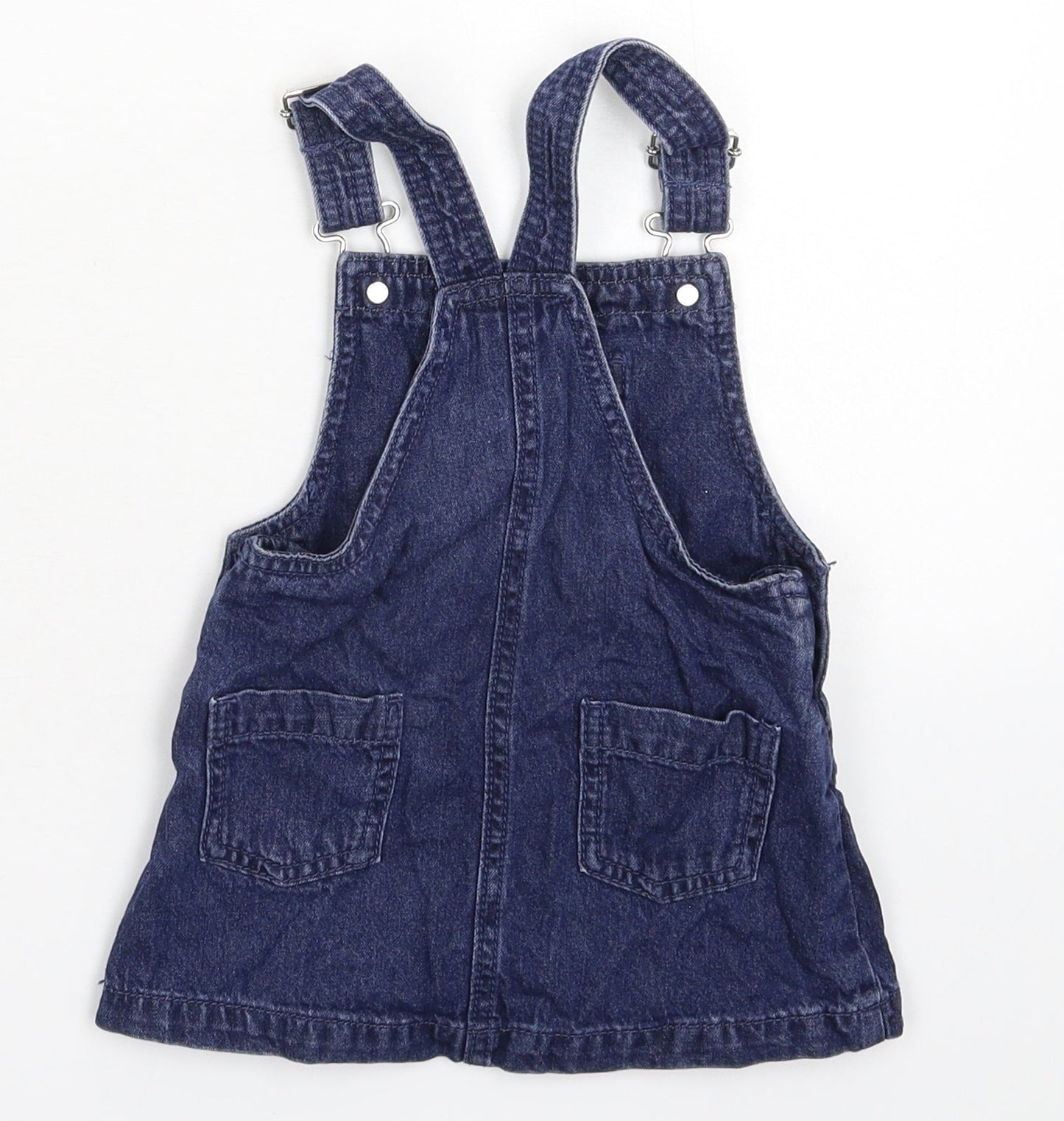 Maine Girls Blue  Denim Pinafore/Dungaree Dress  Size 12-18 Months