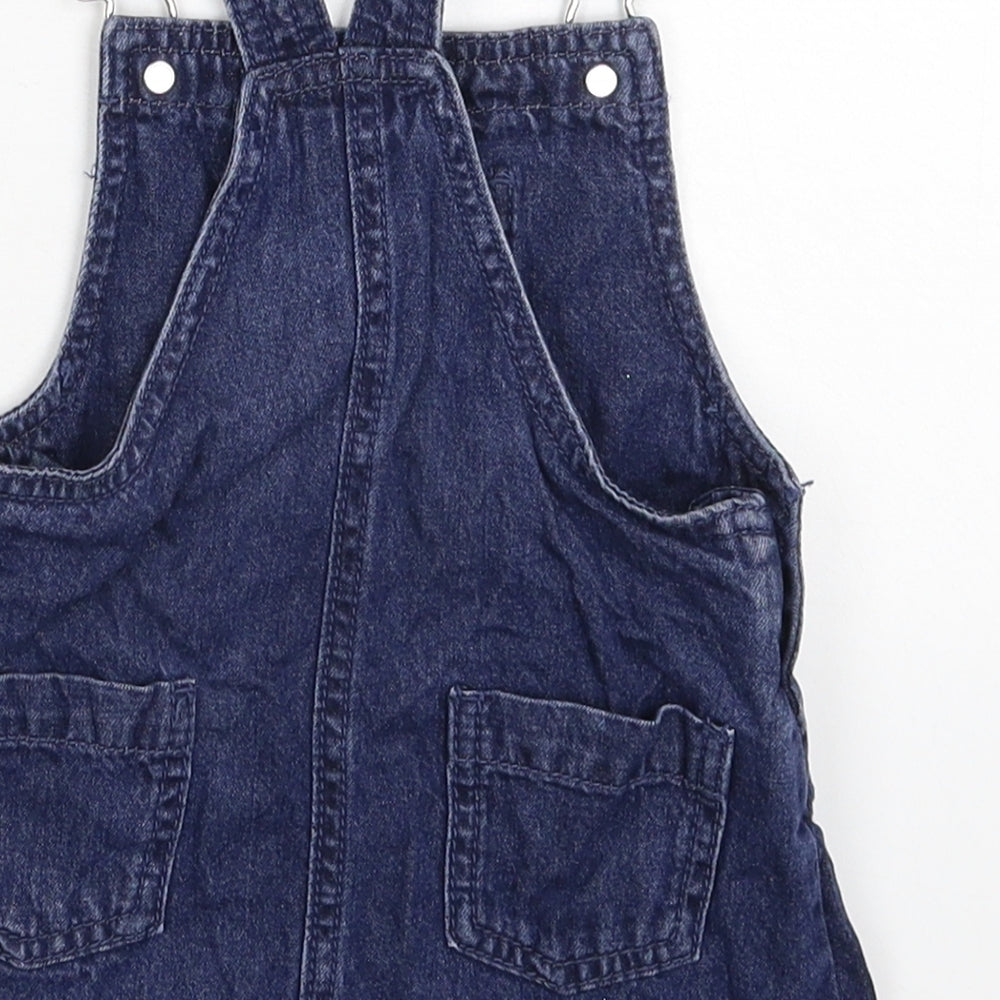 Maine Girls Blue  Denim Pinafore/Dungaree Dress  Size 12-18 Months