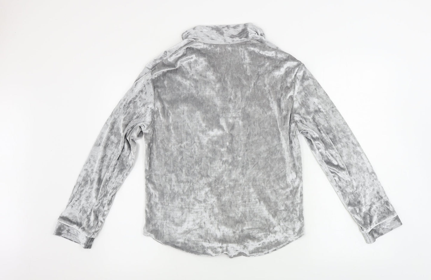 ala mode Womens Grey   Basic Button-Up Size 8