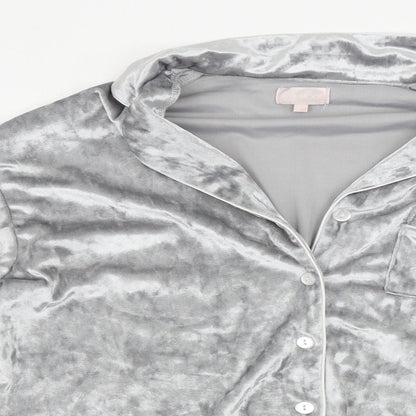 ala mode Womens Grey   Basic Button-Up Size 8