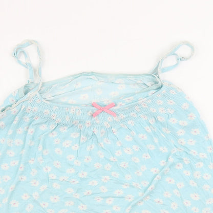 Marks & Spencer  Womens Blue Floral  Basic T-Shirt Size 16