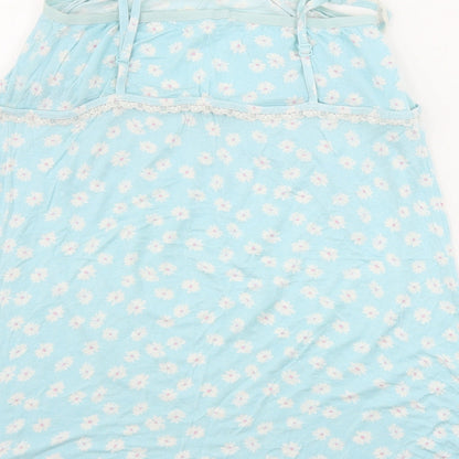 Marks & Spencer  Womens Blue Floral  Basic T-Shirt Size 16