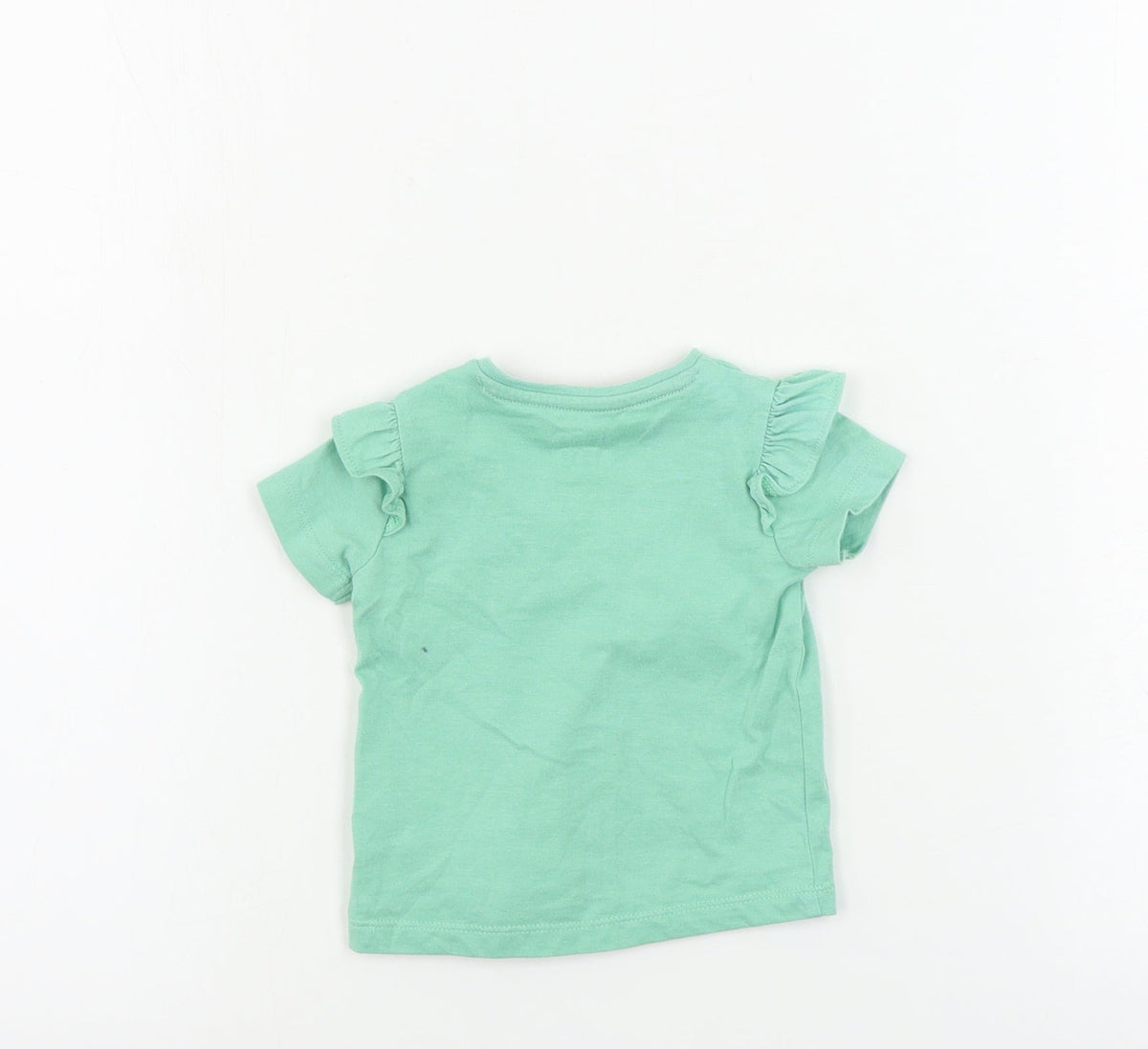 F&F  Girls Green   Basic T-Shirt Size 0-3 Months