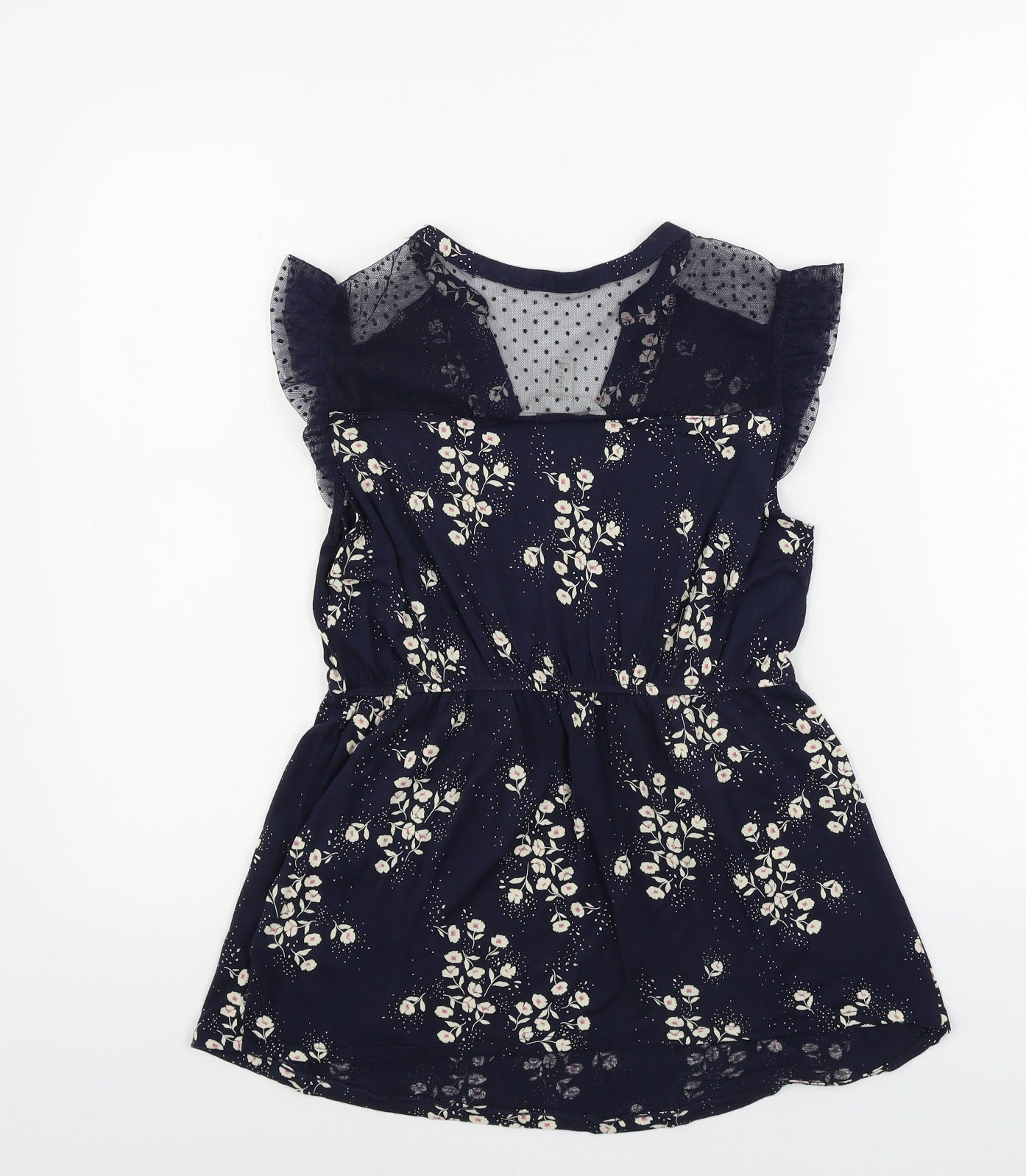 H&M  Womens Blue Floral  Basic T-Shirt Size S