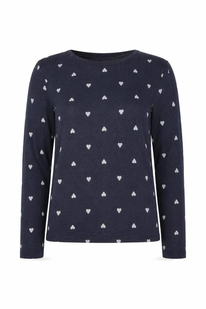TU Womens Blue   Pullover Jumper Size 10  - heart pattern