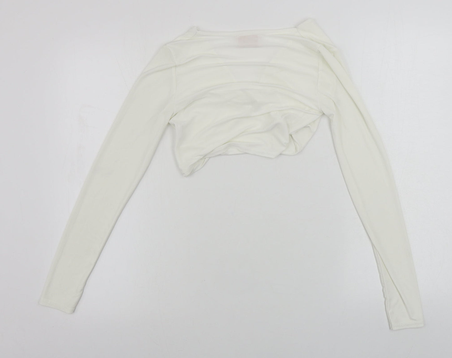 Club London Womens White   Basic T-Shirt Size 10