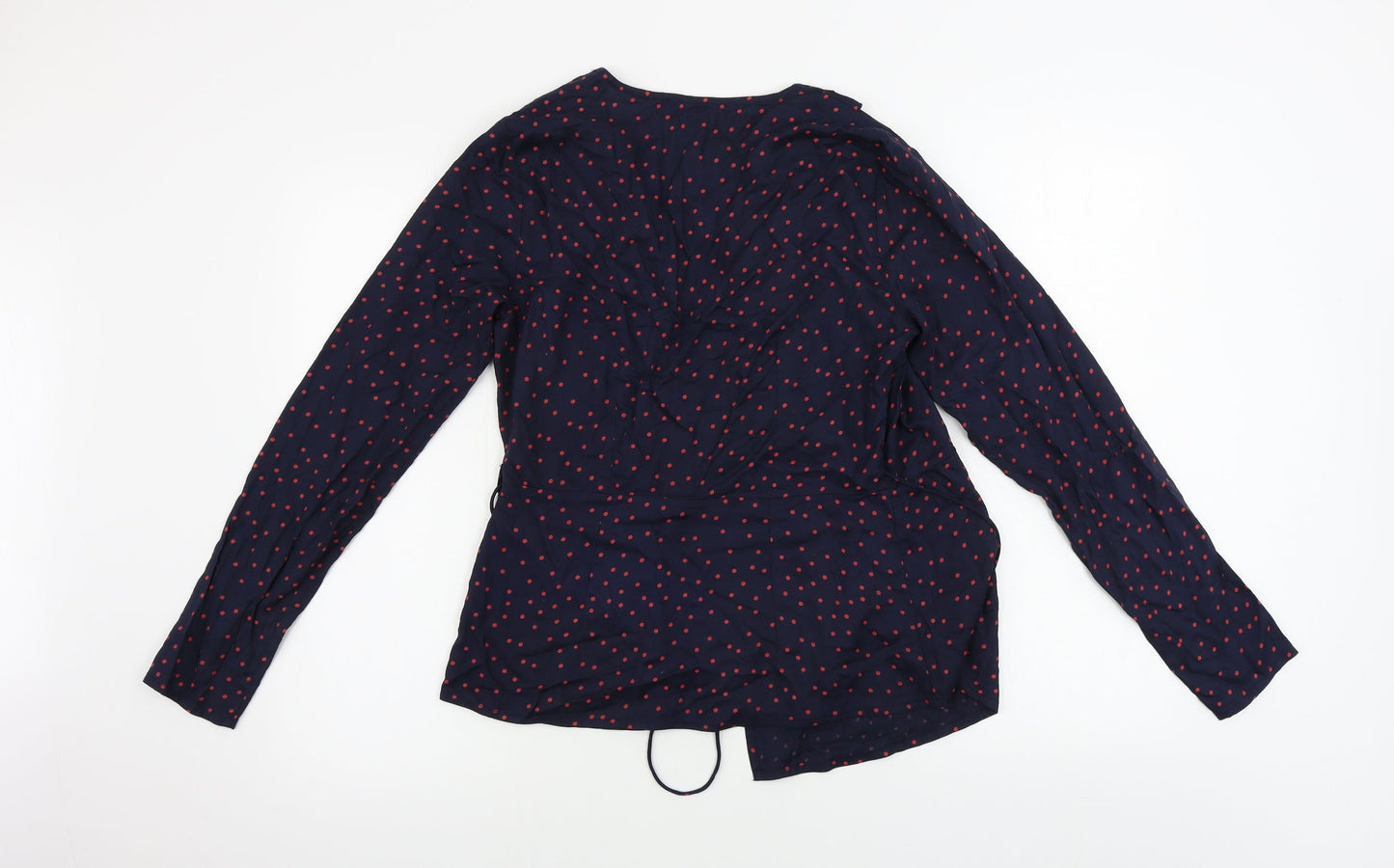 Only Womens Blue Polka Dot  Basic Blouse Size 6