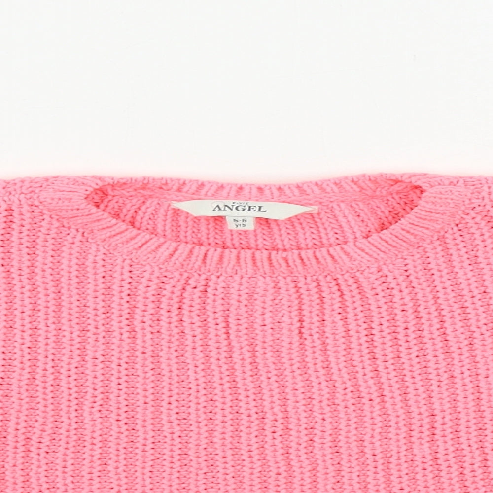 evie  Girls Pink   Pullover Jumper Size 5-6 Years