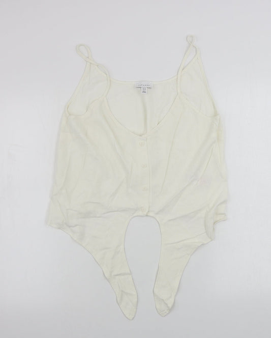 Topshop  Womens Ivory   Basic Tank Size 14