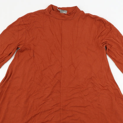 Close-up detail of ASOS women’s brown a-line, size UK 8