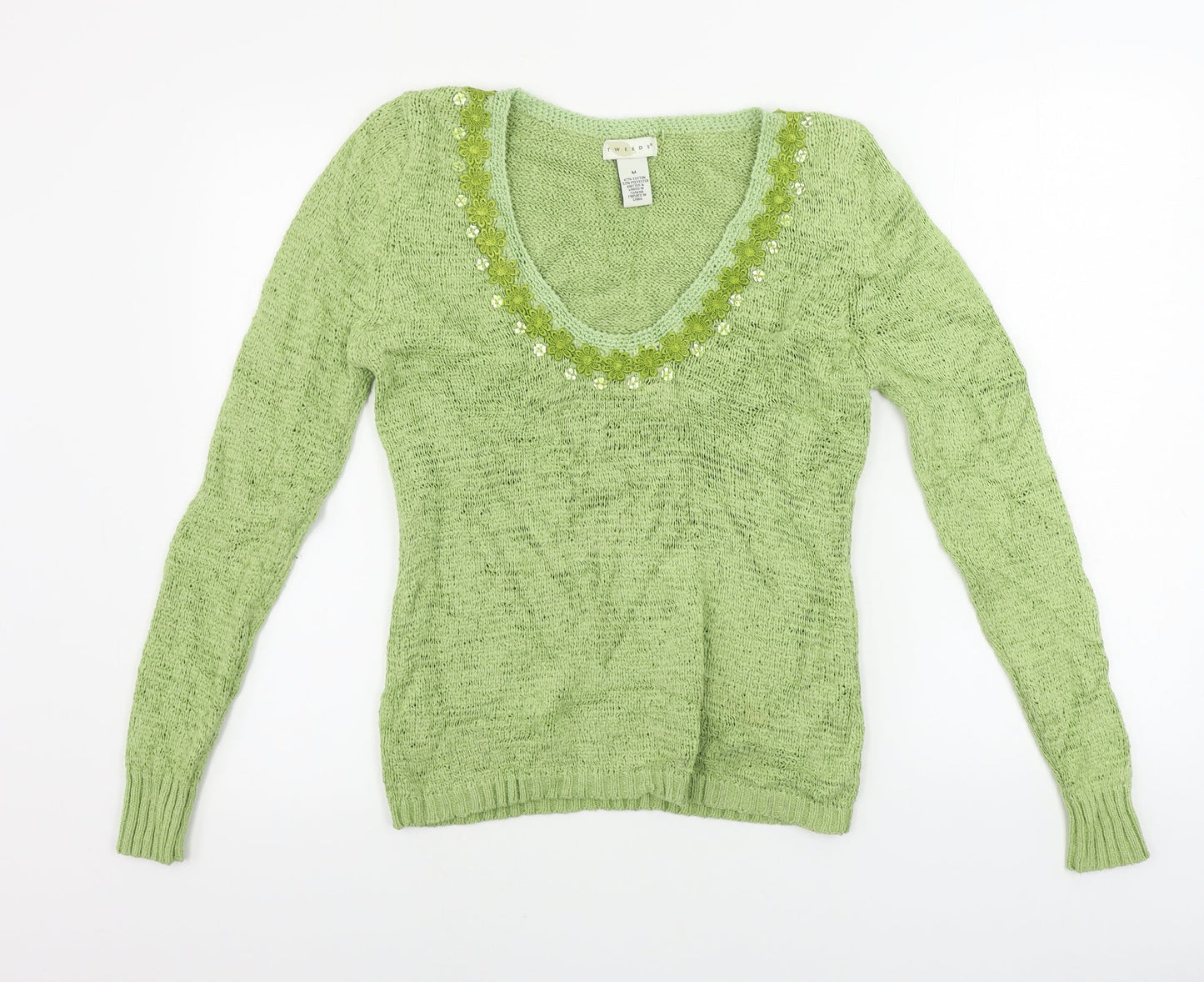 Tweeds Womens Green   Pullover Jumper Size M