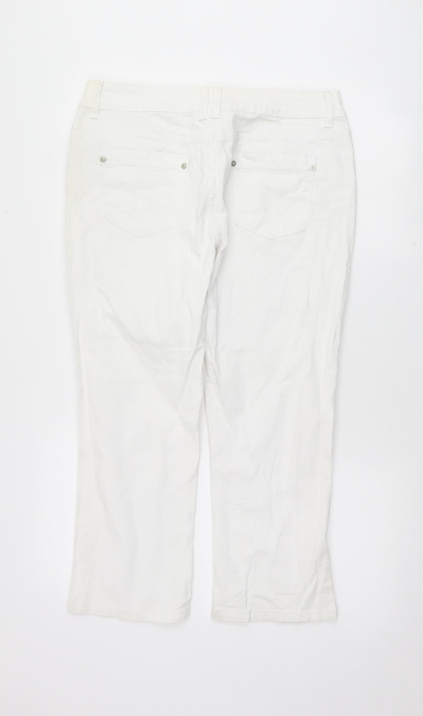 yes yes  Womens White   Tapered Jeans Size 14 L24 in