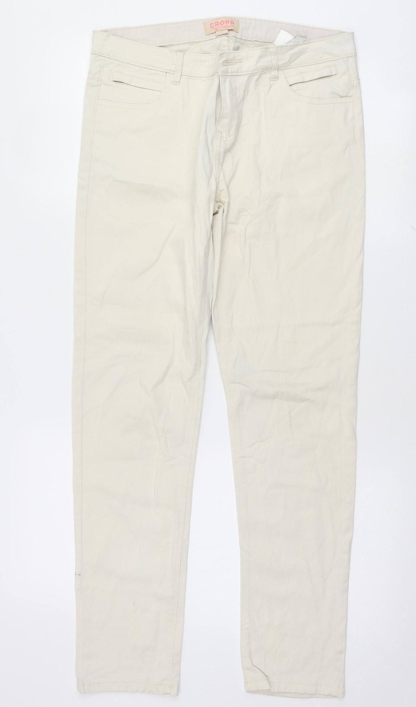 Cropp Womens White   Skinny Jeans Size L L29 in