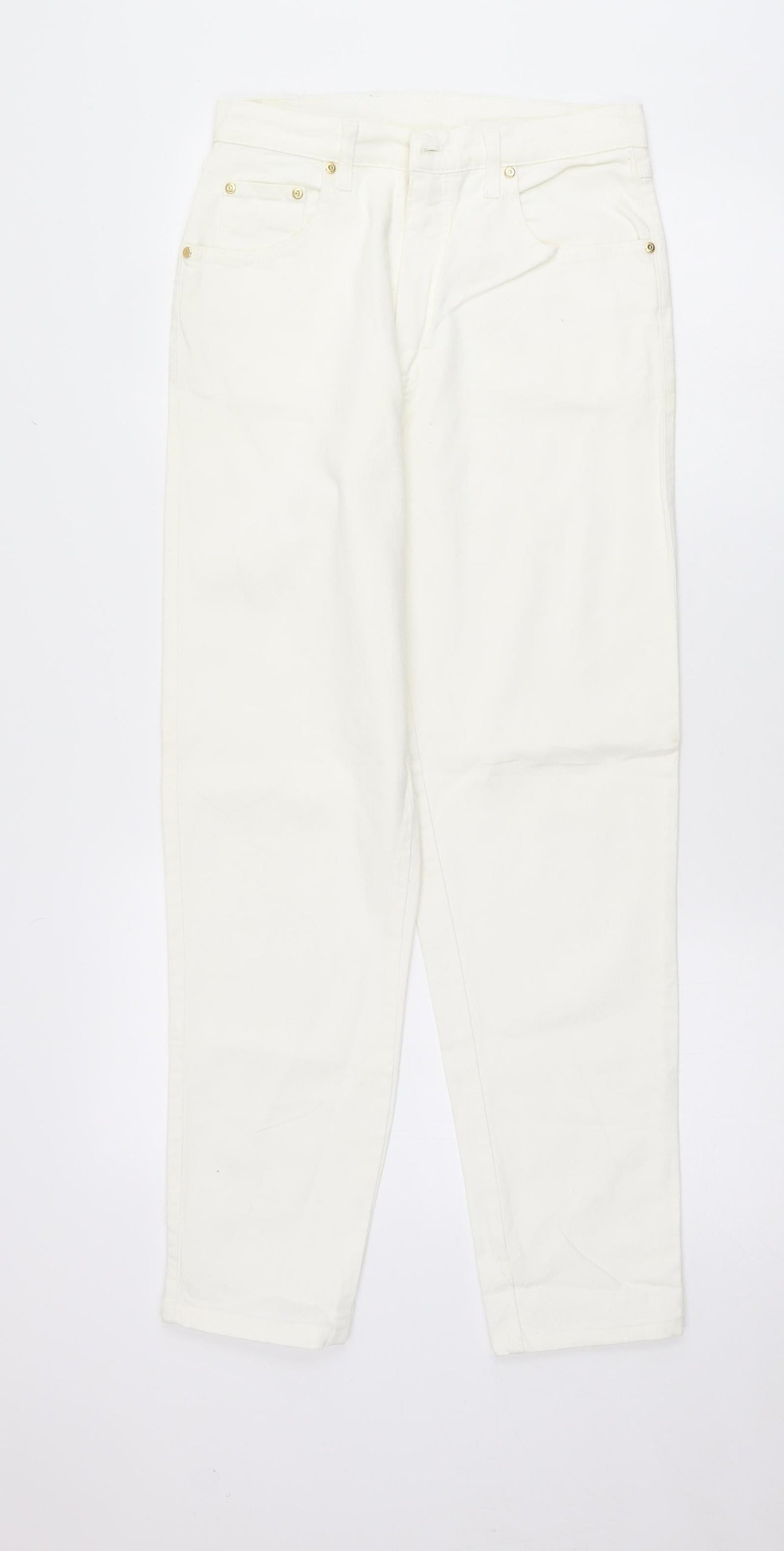 Preworn Womens White   Straight Jeans Size 10 L28 in