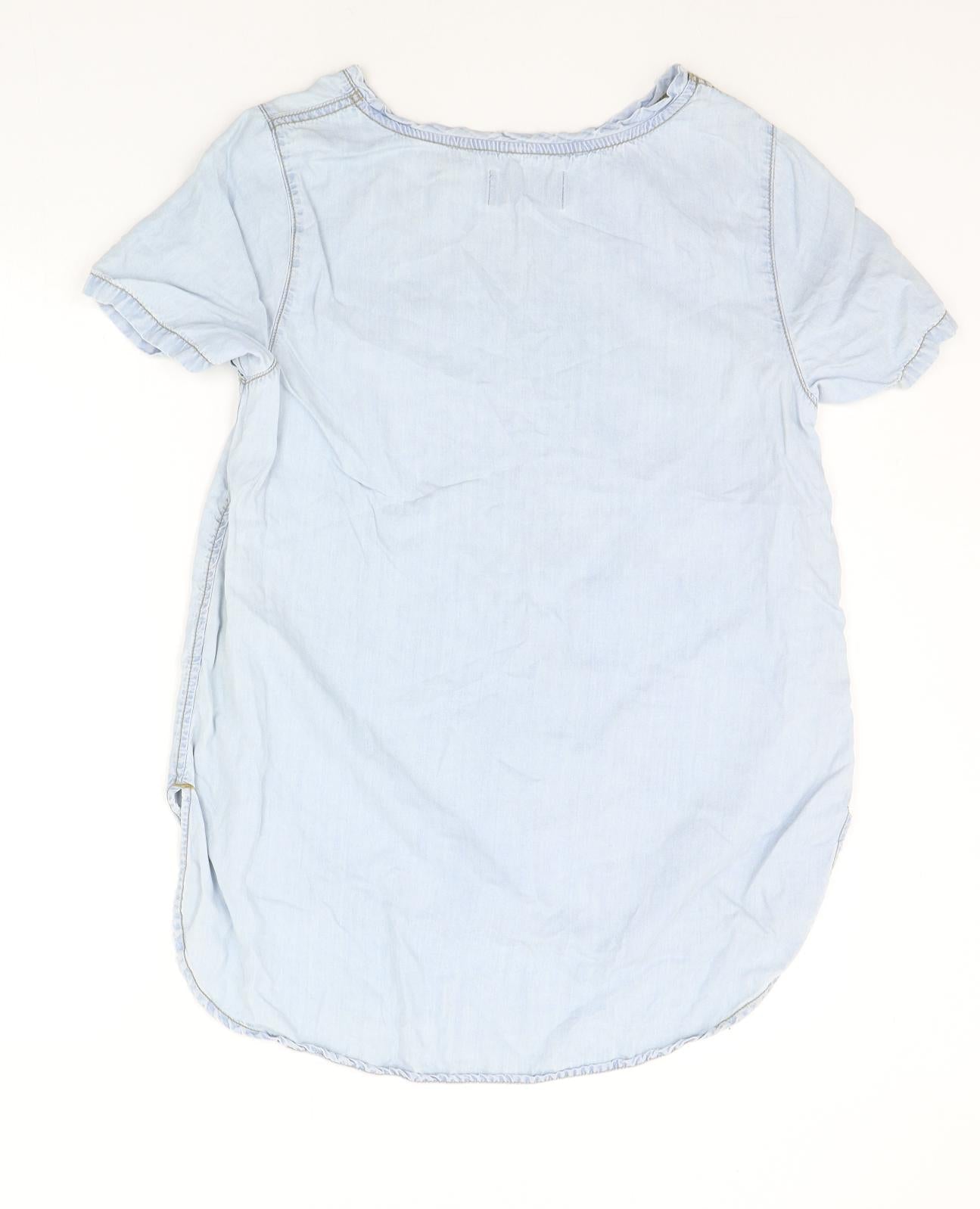 New Look Womens Blue   Basic Blouse Size 10