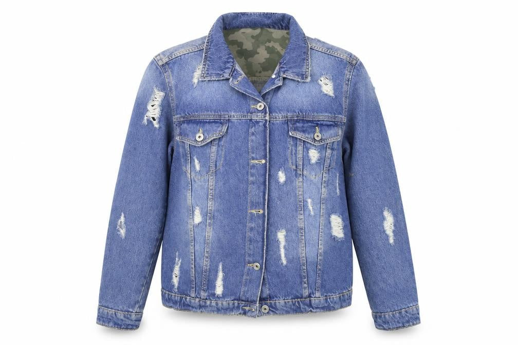 GUARARAPES Womens Blue   Jacket Coat Size M  - Distressed