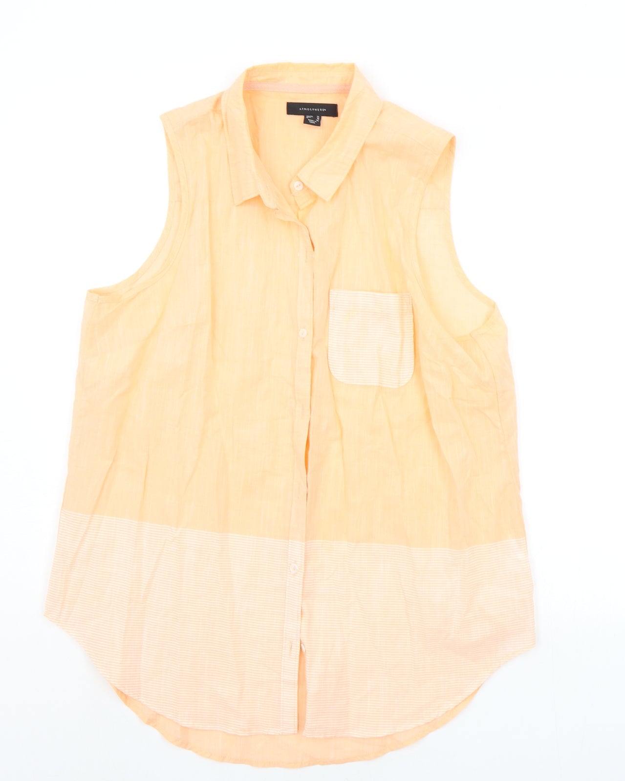 Atmosphere Womens Orange   Basic Button-Up Size 14