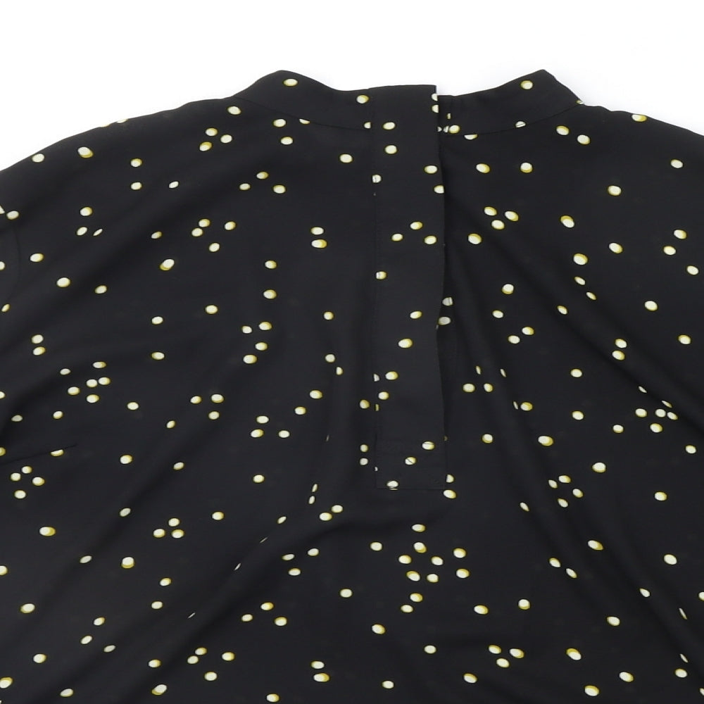 H&M Womens Beige Polka Dot  Basic Button-Up Size 10