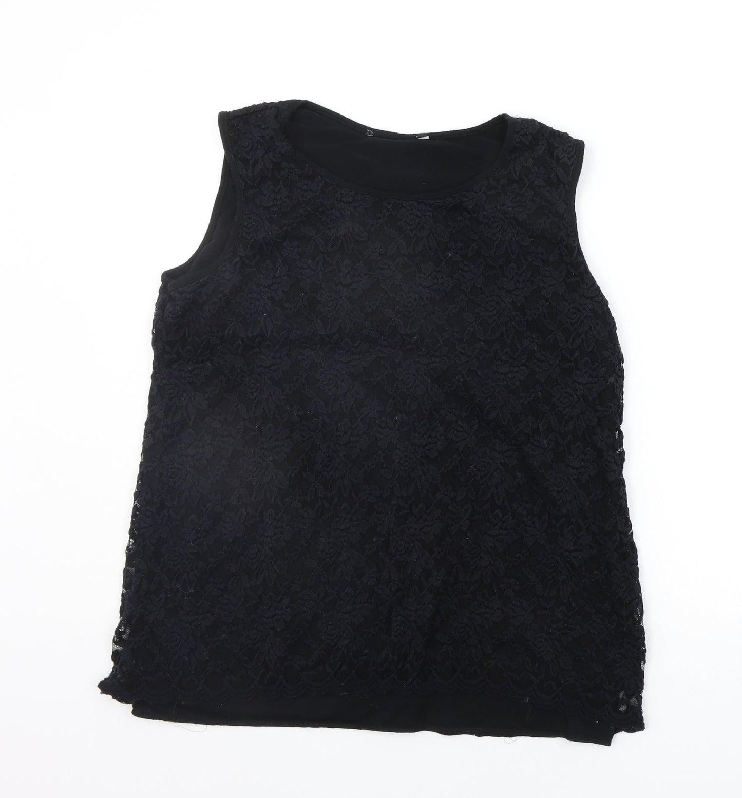 Preworn Womens Black   Basic Tank Size 18