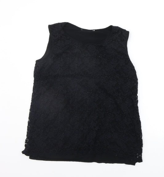 Preworn Womens Black   Basic Tank Size 18