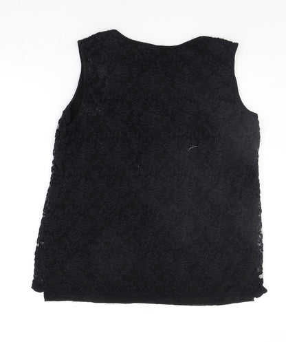 Preloved Preworn Womens Black   Basic Tank Size 18 - Back