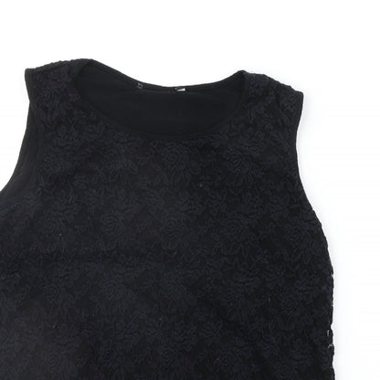 Preloved Preworn Womens Black   Basic Tank Size 18 - Detail