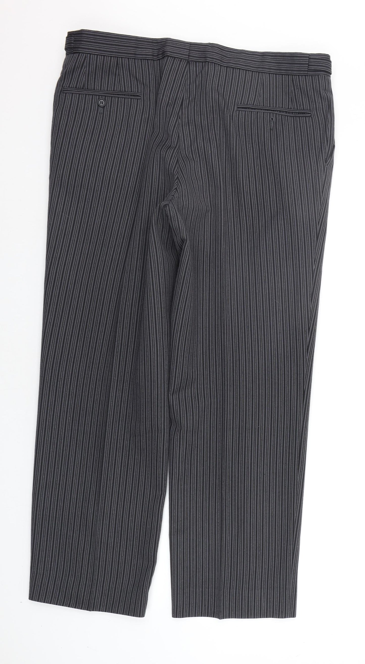 Maggee Womens Grey Striped  Trousers  Size 38 in L29 in