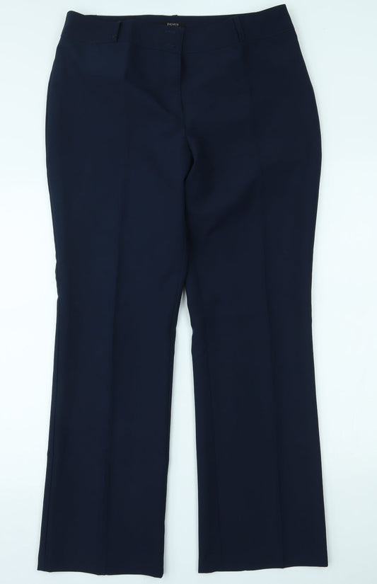 Papaya Womens Blue   Trousers  Size 14 L30 in