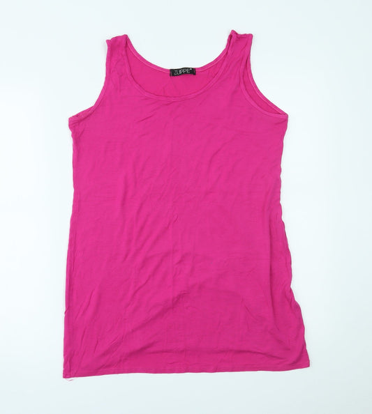 Zuppe Womens Pink   Basic Tank Size 16