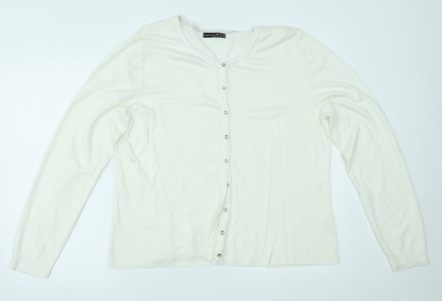 Primark Womens White   Cardigan Jumper Size 20