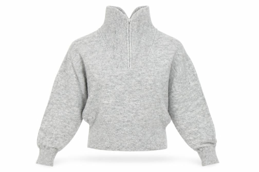 H&M Girls Grey  Knit Pullover Jumper Size XS