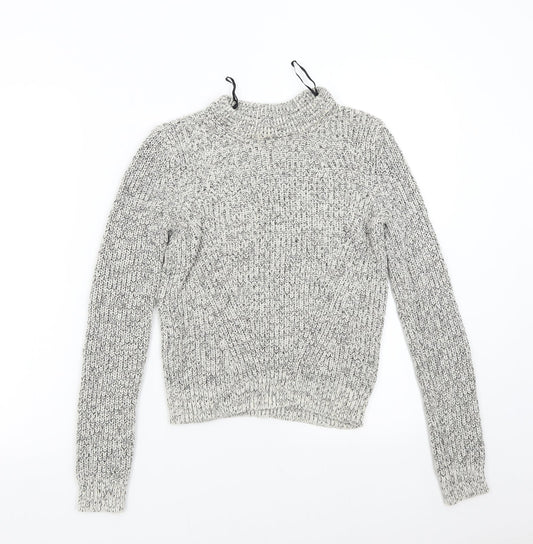 H&M Womens Grey  Knit Pullover Jumper Size XS