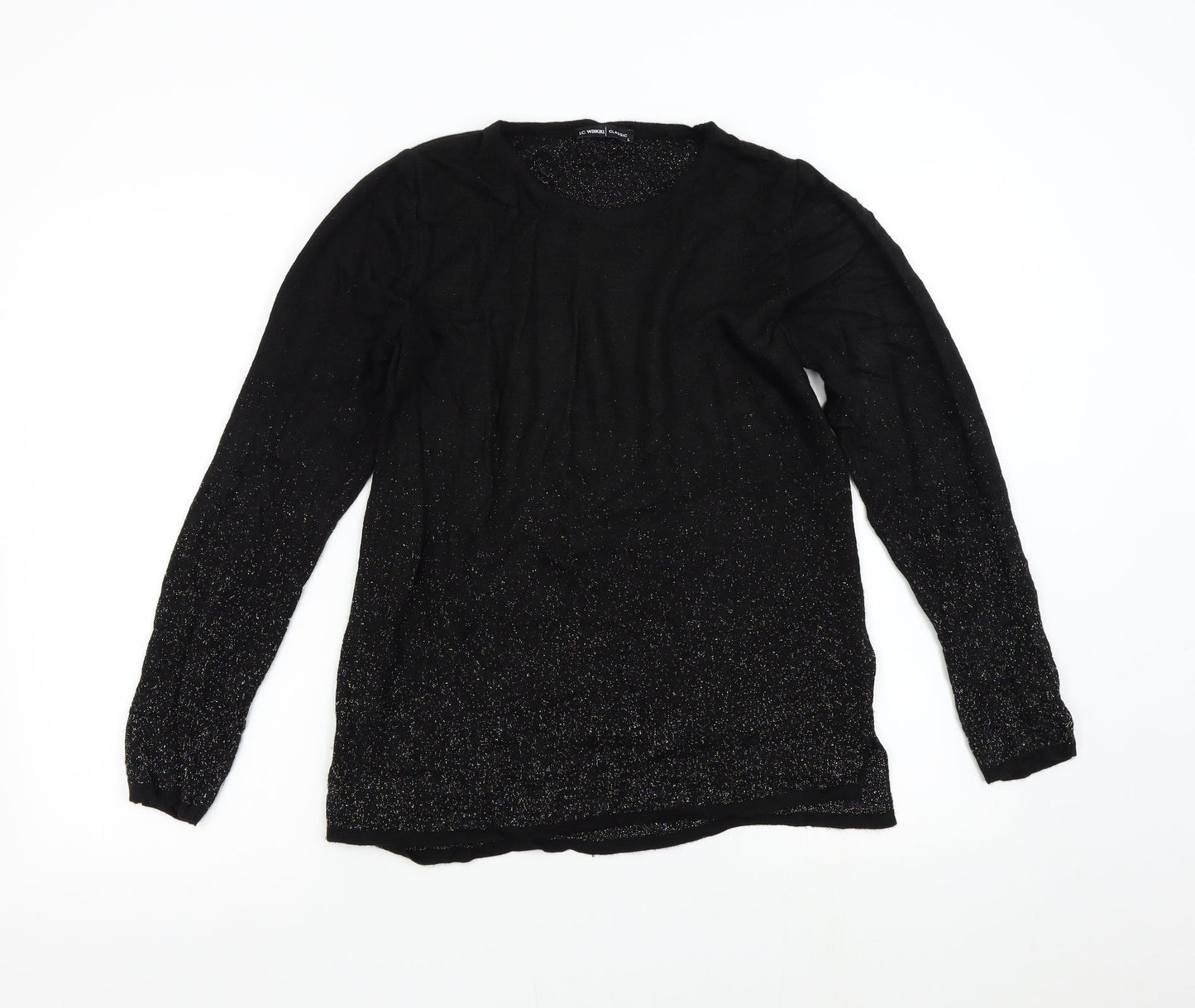 LC Wakiki Womens Black  Knit Pullover Jumper Size L