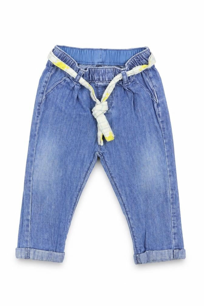 Marks & Spencer Baby Blue  Denim Sweatpants Jeans Size 9-12 Months