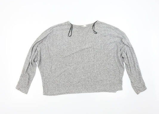H&M Womens Grey  Knit Pullover Jumper Size M