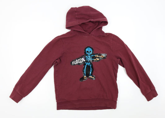 NEXT Boys Red   Pullover Hoodie Size M  - Flossin