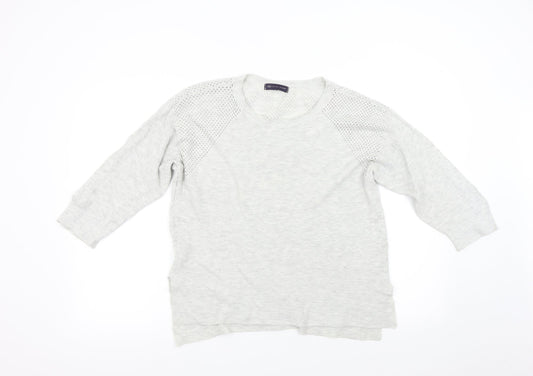 M&S Womens Grey  Knit Pullover Jumper Size 16