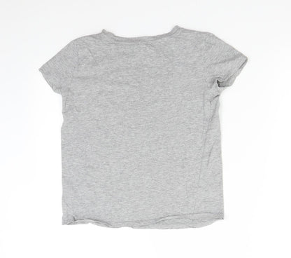 H&M Womens Grey   Basic T-Shirt Size XS  - Heart