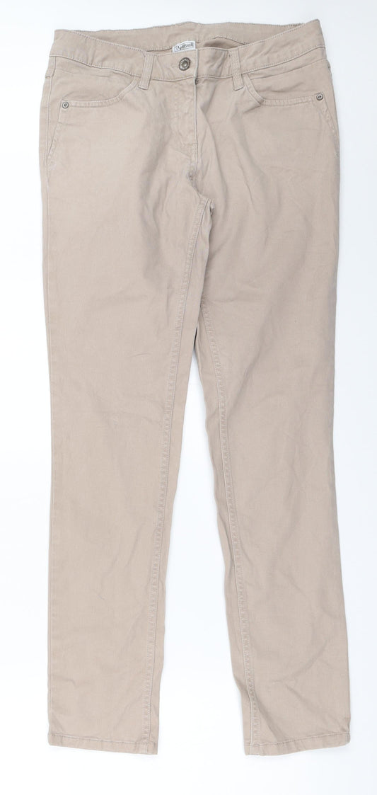Preloved UpFashion Womens Beige   Straight Jeans Size 28 in L32 in - Front