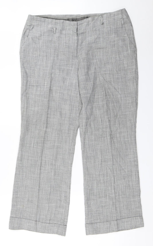 Evie Womens Grey   Trousers  Size 14 L28 in