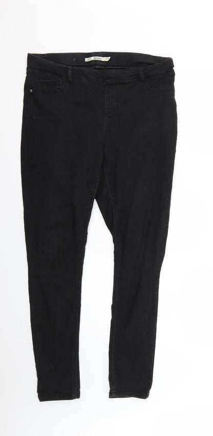 Additional front view of Denim women’s black jegging jeans, size UK 14, 28-inch leg