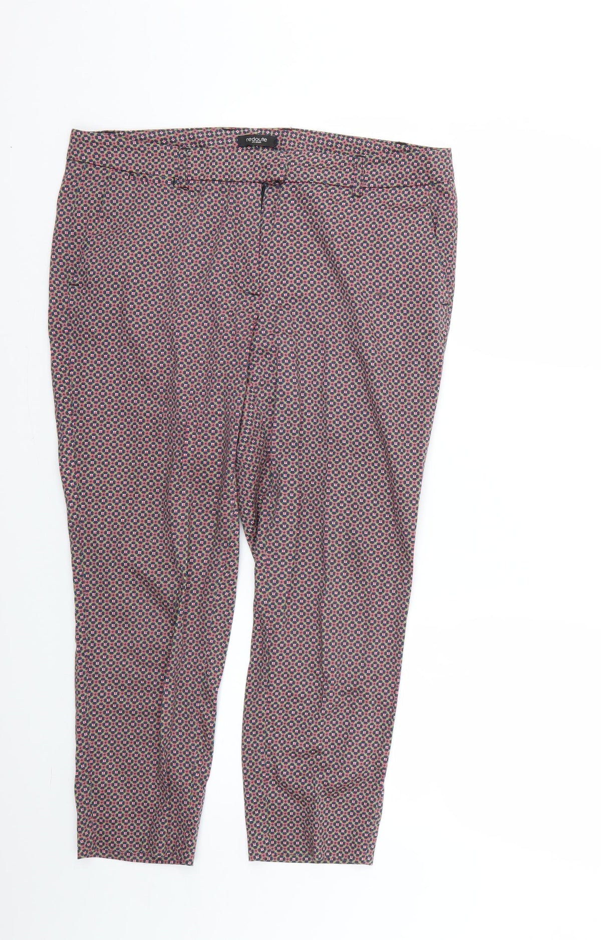 redoute Womens Multicoloured Geometric  Trousers  Size 14 L23 in